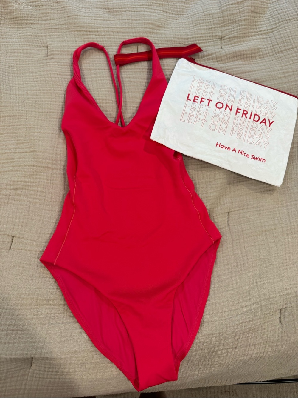 NWT Left On Friday Pink One-Piece Swimsuit
